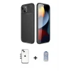 ieg™ iPhone 14 Kılıf Eksen Form Prime - Siyah Joko Magic 5D Cam + Shine Kamera Lens - GI