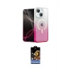 ieg™ iPhone 14 Kılıf Eksen Minimal Özel Seri - Siyah Buffer Hayalet Cam Ekran Koruyucu