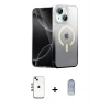ieg™ iPhone 14 Kılıf Eksen Minimal Özel Seri - Siyah Joko Magic 5D Cam + Shine Kamera Lens - GI