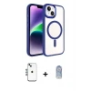 ieg™ iPhone 14 Kılıf Kıvılcım Prime - Siyah Joko Magic 5D Cam + Shine Kamera Lens - MI