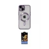 ieg™ iPhone 14 Kılıf Nova Işık Özel Seri - Siyah Buffer Hayalet Cam Ekran Koruyucu