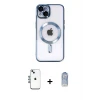 ieg™ iPhone 14 Kılıf Nova Işık Özel Seri - Siyah Joko Magic 5D Cam + Shine Kamera Lens - MI