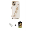 ieg™ iPhone 14 Kılıf Nova Işık Prime - Siyah Buffer Cam Ekran Koruyucu + Diamond Kamera Lens - SABE