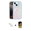 ieg™ iPhone 14 Kılıf Odak Prime - Siyah Buffer Cam Ekran Koruyucu + Diamond Kamera Lens - KI