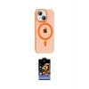 ieg™ iPhone 14 Kılıf Pusula Form Özel Seri - Siyah Buffer Hayalet Cam Ekran Koruyucu