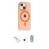 ieg™ iPhone 14 Kılıf Pusula Form Özel Seri - Siyah Joko Magic 5D Cam + Diamond Kamera Lens - PE