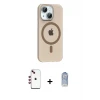 ieg™ iPhone 14 Kılıf Pusula Form Özel Seri - Siyah Joko Magic 5D Cam + Shine Kamera Lens - KI