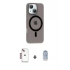 ieg™ iPhone 14 Kılıf Pusula Form Özel Seri - Siyah Joko Magic 5D Cam + Shine Kamera Lens - KI
