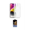 ieg™ iPhone 14 Kılıf Siluet Minimal Prime - Siyah Buffer Hayalet Cam Ekran Koruyucu