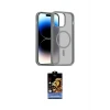 ieg™ iPhone 14 Kılıf Siluet Minimal Prime - Siyah Buffer Hayalet Cam Ekran Koruyucu