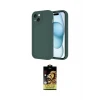 ieg™ iPhone 14 Kılıf Yankı Yansıma Özel Seri - Siyah Buffer Cam Ekran Koruyucu