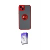 ieg™ iPhone 14 Kılıf Yörünge Çizgi - Siyah Bilvis 5in1 3D Magic Cam Ekran Koruyucu