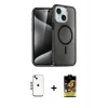 ieg™ iPhone 14 Nova Asil Prime - Siyah Buffer Cam Ekran Koruyucu + Mavi Shine Kamera Lens