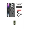 ieg™ iPhone 14 Pro Kılıf Akış Form - Siyah Joko Magic 5D Hayalet Cam
