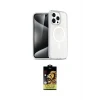 ieg™ iPhone 14 Pro Kılıf Eksen Doku Koleksiyonu - Siyah Buffer Cam Ekran Koruyucu