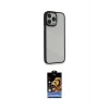 ieg™ iPhone 14 Pro Kılıf Eksen Doku Prime - Siyah Buffer Hayalet Cam Ekran Koruyucu