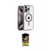 ieg™ iPhone 14 Pro Kılıf Eksen Form Koleksiyonu - Siyah Buffer Cam Ekran Koruyucu