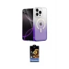 ieg™ iPhone 14 Pro Kılıf Eksen Minimal Özel Seri - Siyah Buffer Hayalet Cam Ekran Koruyucu