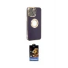 ieg™ iPhone 14 Pro Kılıf İz Form Serisi - Siyah Buffer Hayalet Cam Ekran Koruyucu