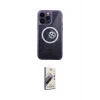 ieg™ iPhone 14 Pro Kılıf İz Form - Siyah Bilvis 3D Mat Cam Ekran Koruyucu