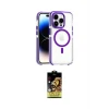 ieg™ iPhone 14 Pro Kılıf Kozmos Doku Koleksiyonu - Siyah Buffer Cam Ekran Koruyucu