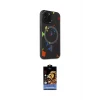 ieg™ iPhone 14 Pro Kılıf Kozmos Doku - Siyah Buffer Hayalet Cam Ekran Koruyucu