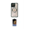 ieg™ iPhone 14 Pro Kılıf Kutup Modern - Siyah Buffer Hayalet Cam Ekran Koruyucu
