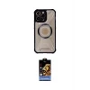 ieg™ iPhone 14 Pro Kılıf Kutup Modern - Siyah Buffer Hayalet Cam Ekran Koruyucu