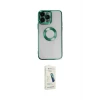ieg™ iPhone 14 Pro Kılıf Pusula Form - Şeffaf Pasifik Cam Ekran Koruyucu