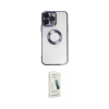 ieg™ iPhone 14 Pro Kılıf Pusula Form - Şeffaf Pasifik Cam Ekran Koruyucu