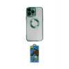 ieg™ iPhone 14 Pro Kılıf Pusula Form - Siyah 18D Cam Ekran Koruyucu