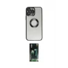 ieg™ iPhone 14 Pro Kılıf Pusula Form - Siyah 360 Mat Full Body Arka Koruyucu