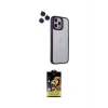 ieg™ iPhone 14 Pro Kılıf Yankı Asil Serisi - Siyah Buffer Cam Ekran Koruyucu