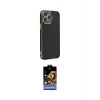 ieg™ iPhone 14 Pro Kılıf Yankı Serisi - Siyah Buffer Hayalet Cam Ekran Koruyucu