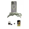 ieg™ iPhone 14 Pro Max Eksen Özel Seri - Siyah Buffer Cam Ekran Koruyucu + Siyah Bilvis Titan Kamera Lens