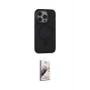 ieg™ iPhone 14 Pro Max Kılıf Ahenk Form Serisi - Siyah Bilvis 3D Mat Cam Ekran Koruyucu