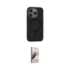 ieg™ iPhone 14 Pro Max Kılıf Ahenk Form Serisi - Siyah Bilvis 3D Mat Cam Ekran Koruyucu