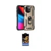ieg™ iPhone 14 Pro Max Kılıf Ahenk Klasik Koleksiyonu - Siyah Buffer Hayalet Cam Ekran Koruyucu