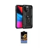 ieg™ iPhone 14 Pro Max Kılıf Ahenk Klasik Koleksiyonu - Siyah Buffer Hayalet Cam Ekran Koruyucu