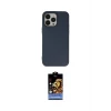 ieg™ iPhone 14 Pro Max Kılıf Ahenk Serisi - Siyah Buffer Hayalet Cam Ekran Koruyucu