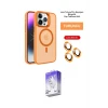 ieg™ iPhone 14 Pro Max Kılıf Akış Form - Siyah Bilvis 5in1 3D Magic Cam Ekran Koruyucu