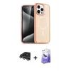 ieg™ iPhone 14 Pro Max Kılıf Eksen Doku Koleksiyonu - Siyah Bilvis 5in1 5D Magic Hayalet Cam Ekran Koruyucu + Raze Metal Kamera Lens - GS