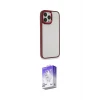 ieg™ iPhone 14 Pro Max Kılıf Eksen Doku Prime - Siyah Bilvis 5in1 3D Magic Cam Ekran Koruyucu