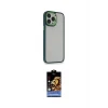 ieg™ iPhone 14 Pro Max Kılıf Eksen Doku Prime - Siyah Buffer Hayalet Cam Ekran Koruyucu
