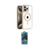 ieg™ iPhone 14 Pro Max Kılıf Eksen Form Koleksiyonu - Siyah 18D Cam Ekran Koruyucu