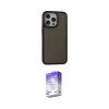 ieg™ iPhone 14 Pro Max Kılıf Eksen Işık - Siyah Bilvis 5in1 3D Magic Cam Ekran Koruyucu