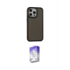 ieg™ iPhone 14 Pro Max Kılıf Eksen Işık - Siyah Bilvis 5in1 3D Magic Cam Ekran Koruyucu