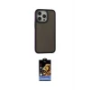 ieg™ iPhone 14 Pro Max Kılıf Eksen Işık - Siyah Buffer Hayalet Cam Ekran Koruyucu