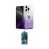ieg™ iPhone 14 Pro Max Kılıf Eksen Minimal Özel Seri - Siyah 18D Cam Ekran Koruyucu