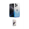 ieg™ iPhone 14 Pro Max Kılıf Eksen Minimal Özel Seri - Siyah Bilvis 3D Mat Cam Ekran Koruyucu